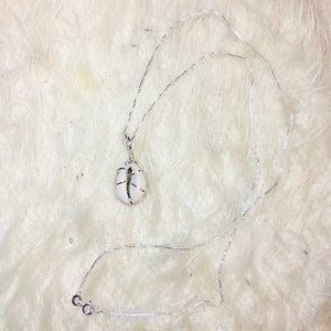 Cowrie Shell Sterling Silver Necklace (handmade)